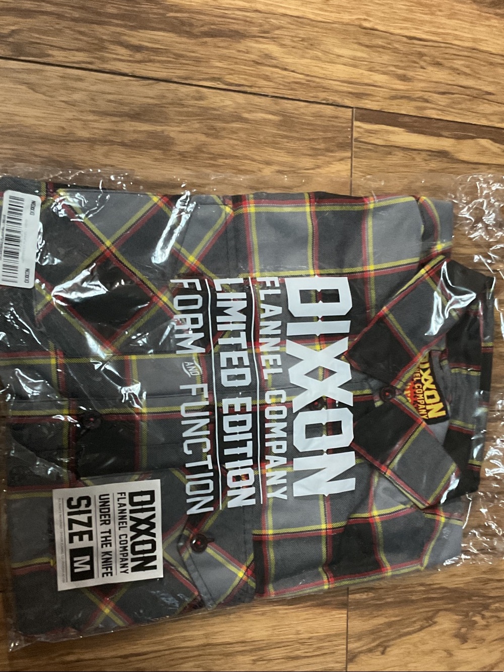 DIXXON Gray Plaid Button-Down Shirt with Red & Yellow Accents